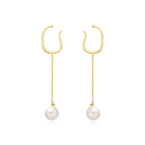 Aros pendientes perla sin hoyos sin perforaciones-0