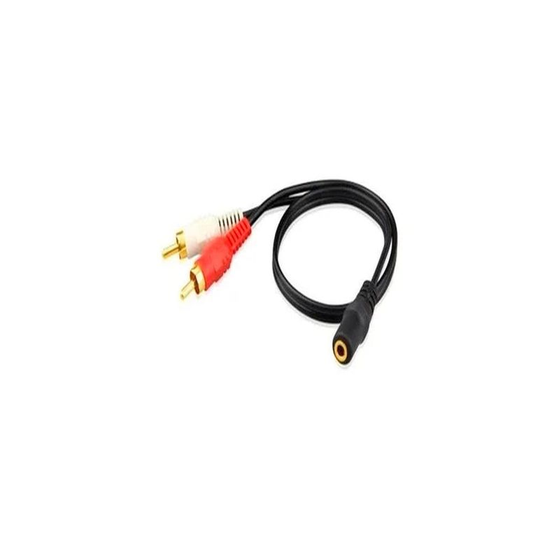 CABLE 3.5 HEMBRA A 2 RCA MACHO 40 CM-0