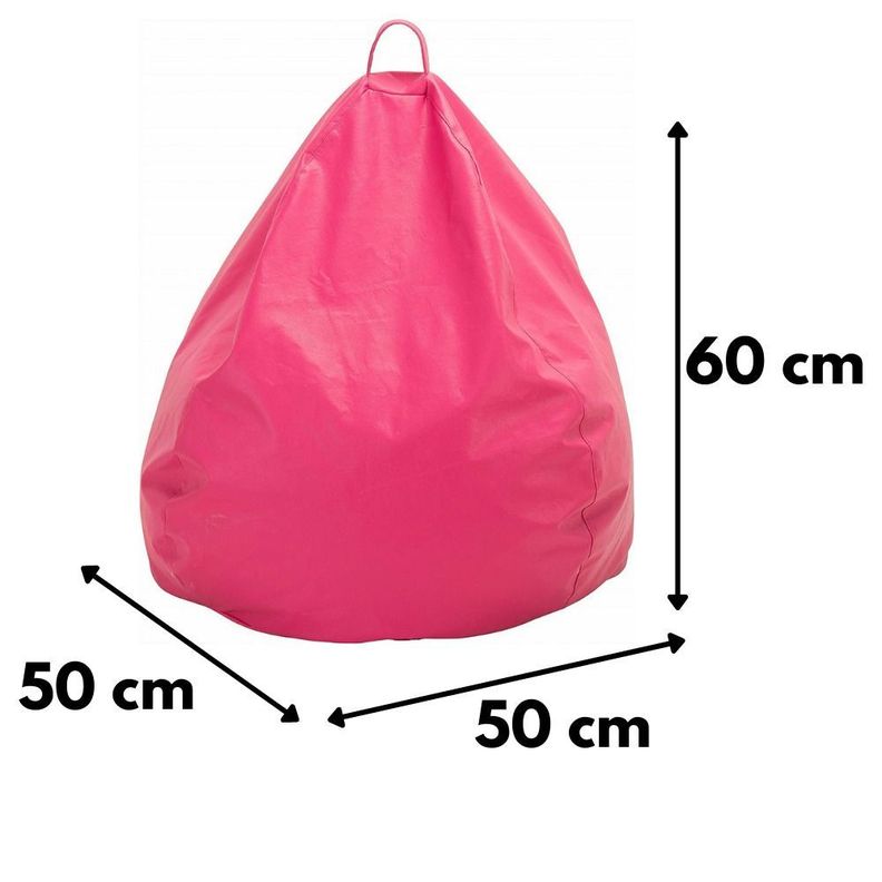Pouf Pera Infantil Rosada Eco Cuero 50x60x60 Cm-2