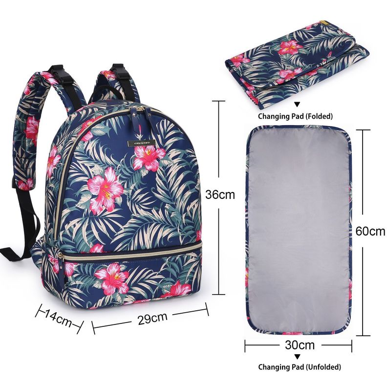 Mochila pequeña para pañales SIENA - azul-2