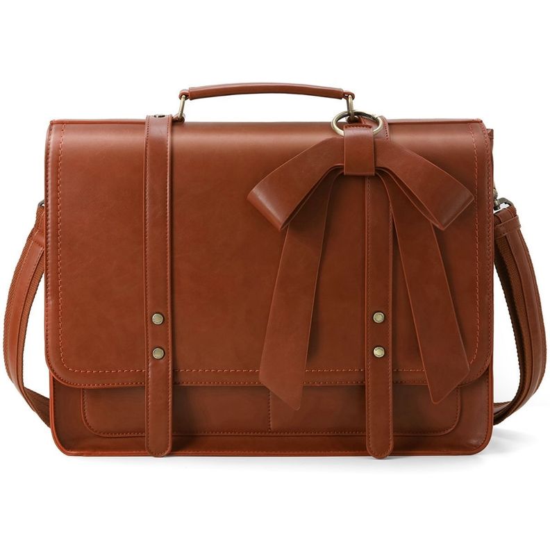 Ecosusi Maletín BOW removible para laptop 15.6"- Camel-0