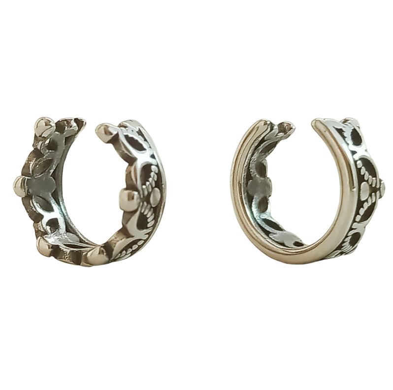 Aro Piercing Oreja Corona Ear Cuff Sin Perforacion Punk Moda-0