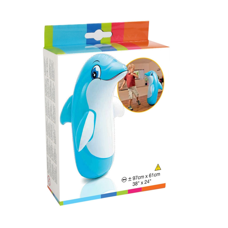 Delfín Porfiado Inflable Bop Bags-2