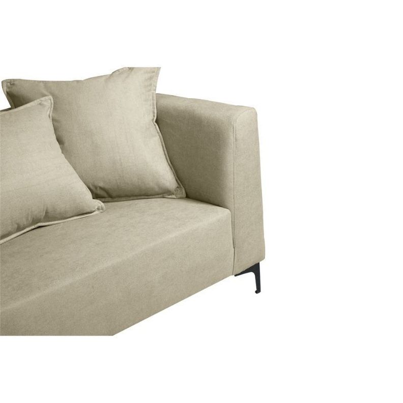 Sofá Cordelia Chenille Tipo Lino Beige 2 Cuerpos-2
