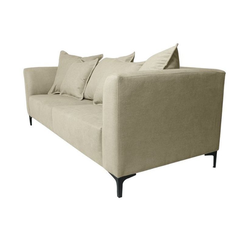 Sofá Cordelia Chenille Tipo Lino Beige 2 Cuerpos-1