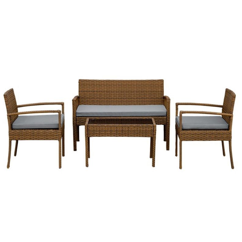 Juego de living Terraza  Doral Gris 4 Personas -0