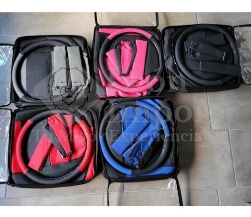 Fundas Universales Para Asiento De Autos De Eco Cuero 13pcs Blanco Y Negro-2