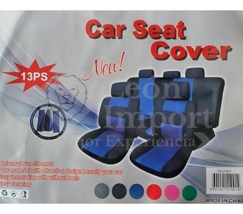 Fundas Universales Para Asiento De Autos De Eco Cuero 13pcs Blanco Y Negro-3