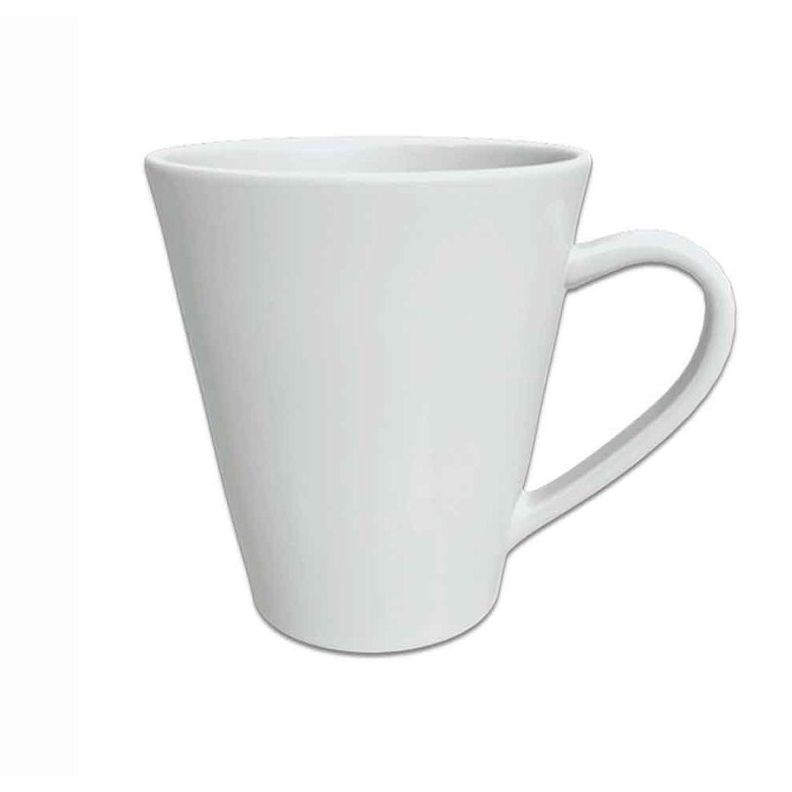Taza Conica Blanca 12oz Tazon Sublimacion C/ Caja Individual-0