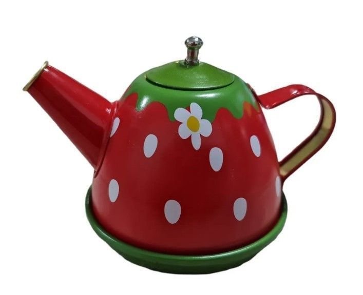 Set De Te Infantil Juguete Metálico Tazas Platos Tetera-2