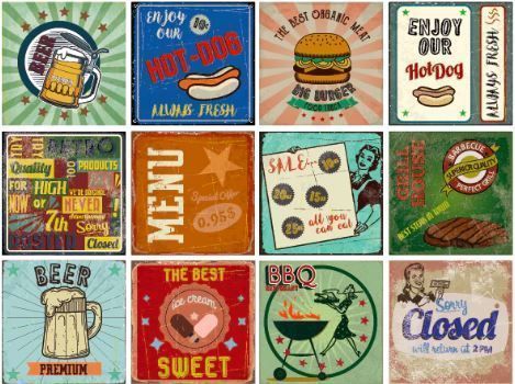 Azulejo Autoadhesivo Decorativ 15x15 Vintage Food Surtido