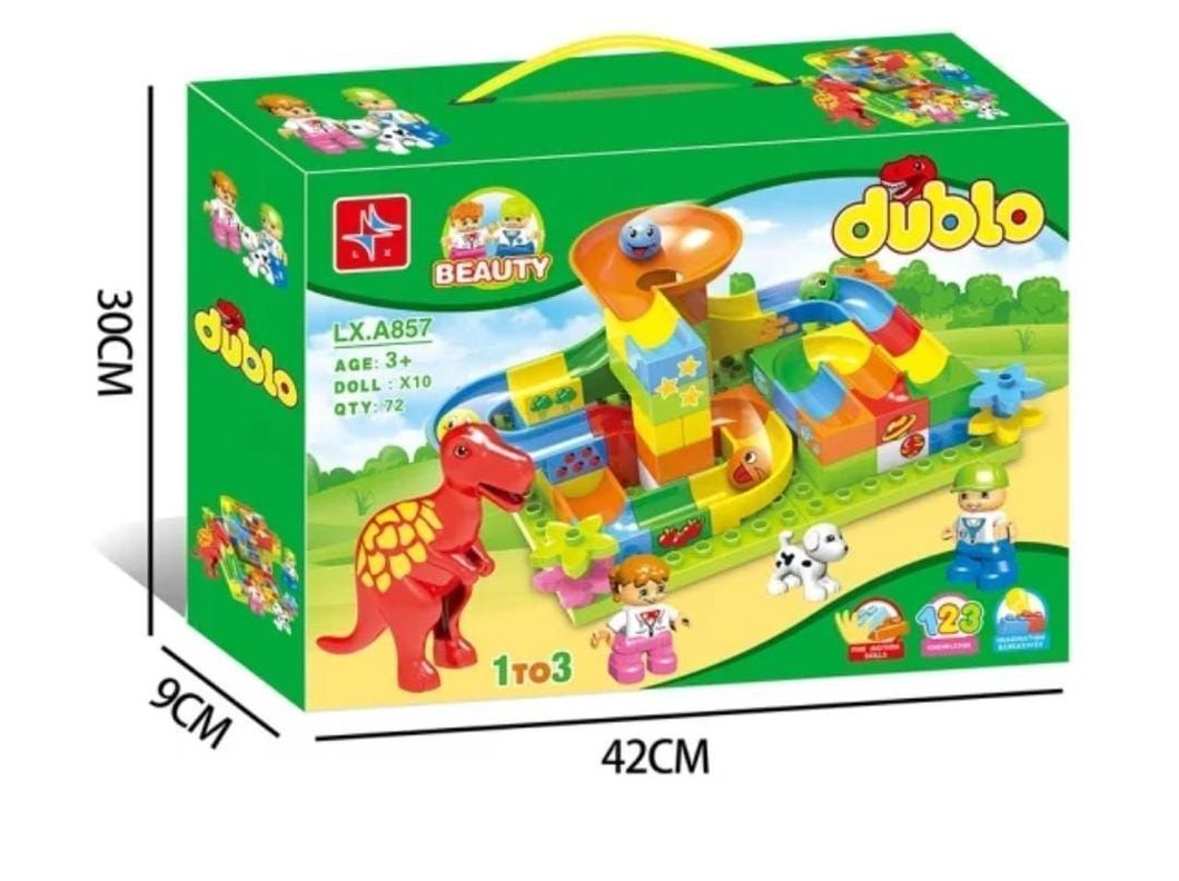 Bloque Didáctico construcción tobogán 72 pcs.-1