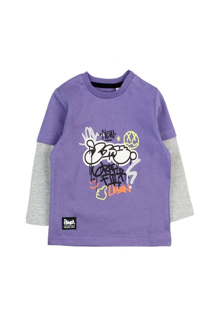 Polera bb niño doble manga power 145-0