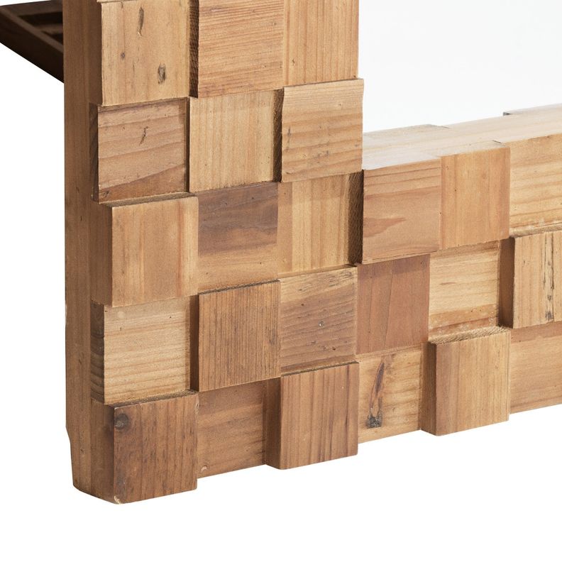 Espejo Longan de pie de madera de abeto -6