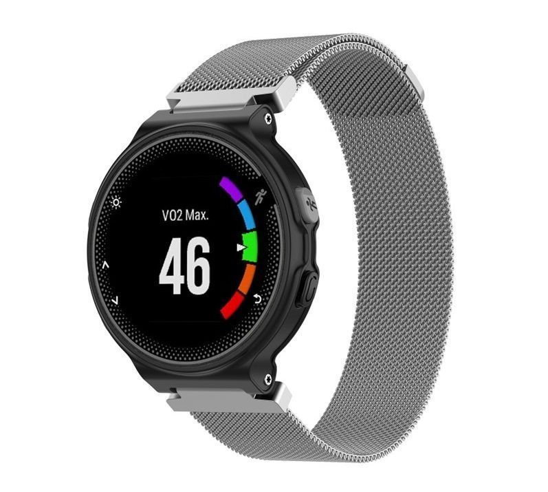 Correa Compatible Garmin Forerunner 235-735xt-620-630-s20-s5-s6 Plateado Oscuro S-3