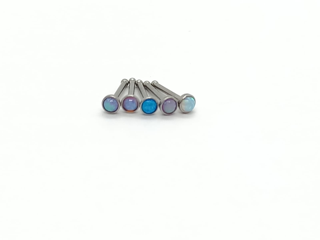 Set Piercing Nostril Opalo Colores Nariz Boca Pack Acero punk-1