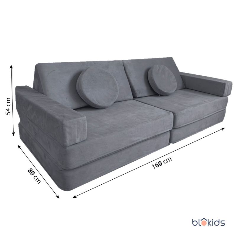 Sillón De Juegos Modular Blokid Para Niños Grafito-3