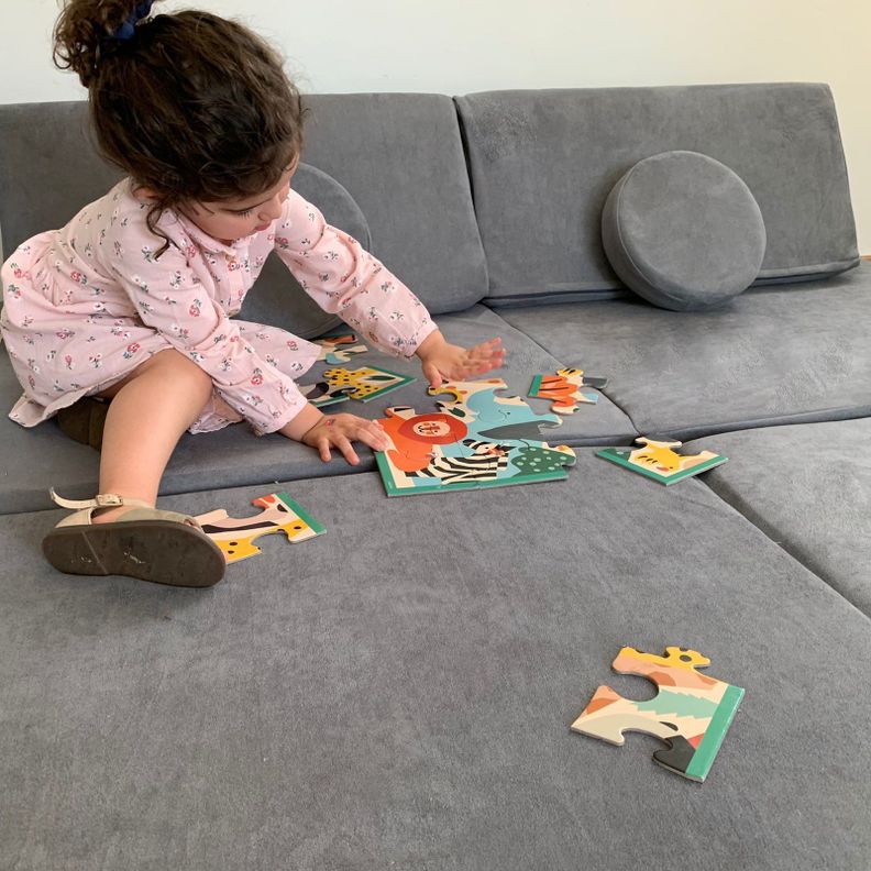 Sillón De Juegos Modular Blokid Para Niños Grafito-4