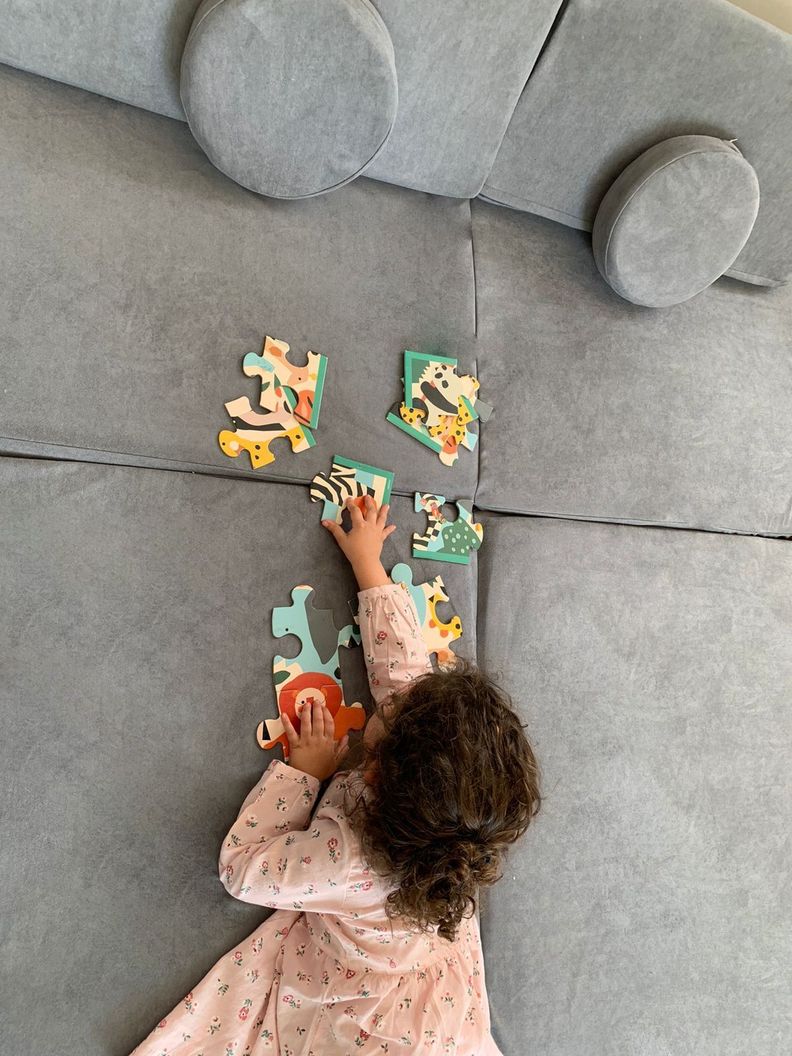 Sillón De Juegos Modular Blokid Para Niños Grafito-1