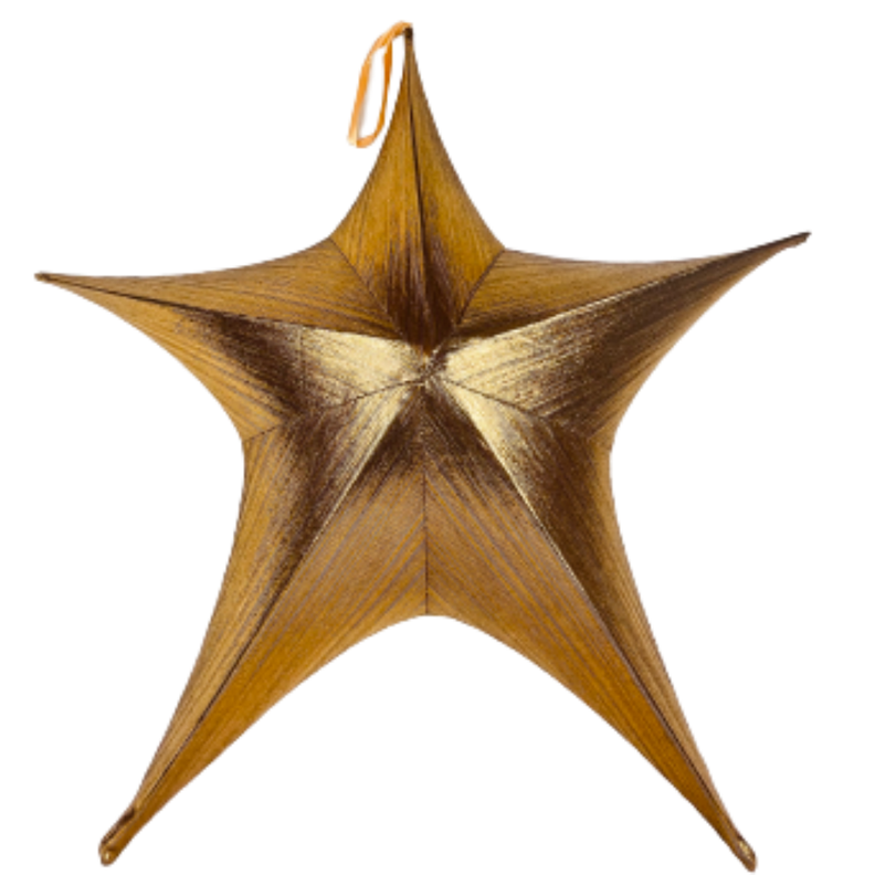 Estrella De Genero De Metal Dorada 65cm-0