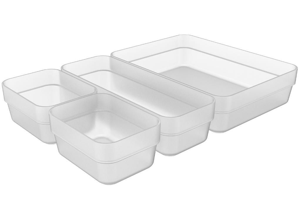 Conjunto Organizadores Cajones Logic Transparente-0