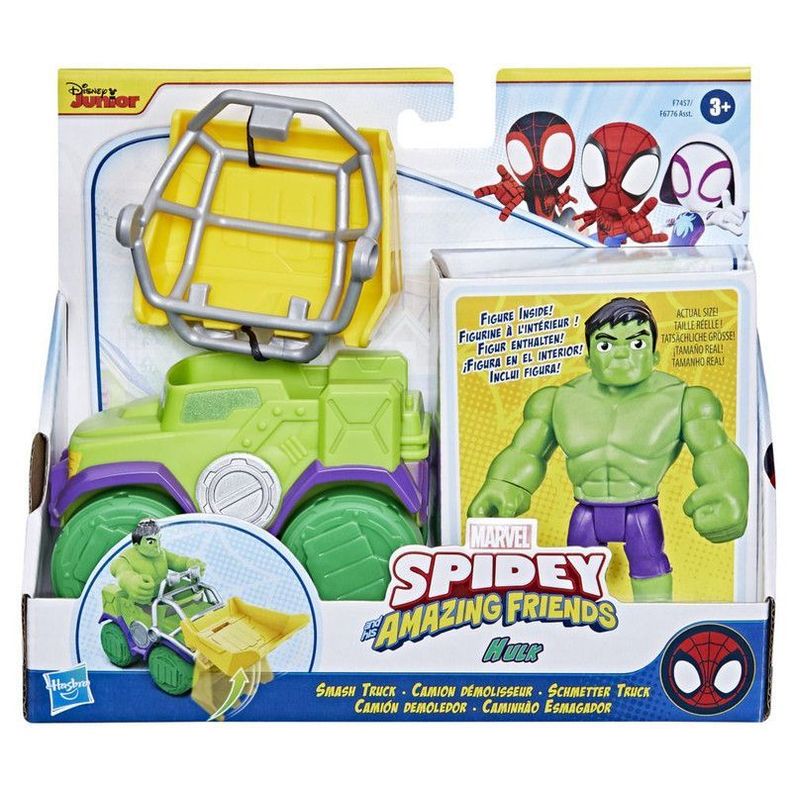 Figura de Acción Spidey and Friends Set Hulk y Camión demoledor-1