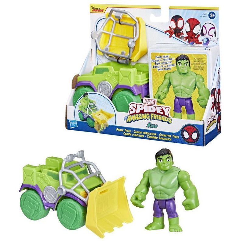 Figura de Acción Spidey and Friends Set Hulk y Camión demoledor-2