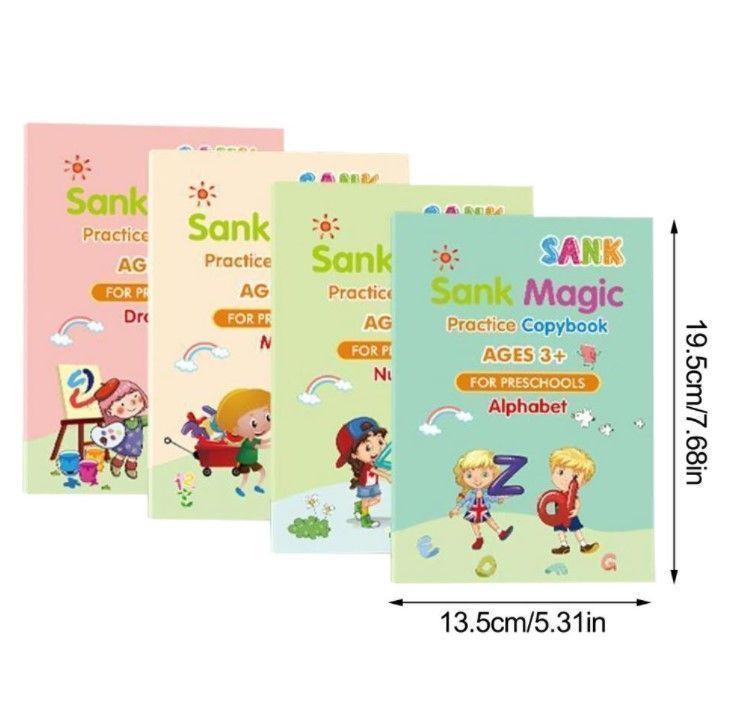 Set 4 libros de Caligrafia Sank Magic -1