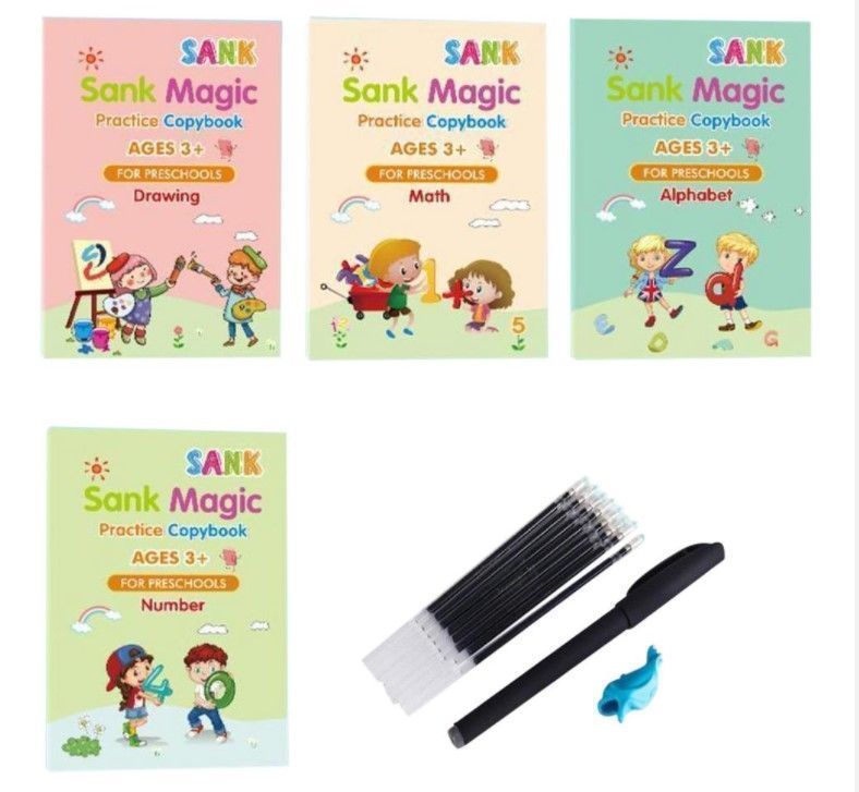 Set 4 libros de Caligrafia Sank Magic -0