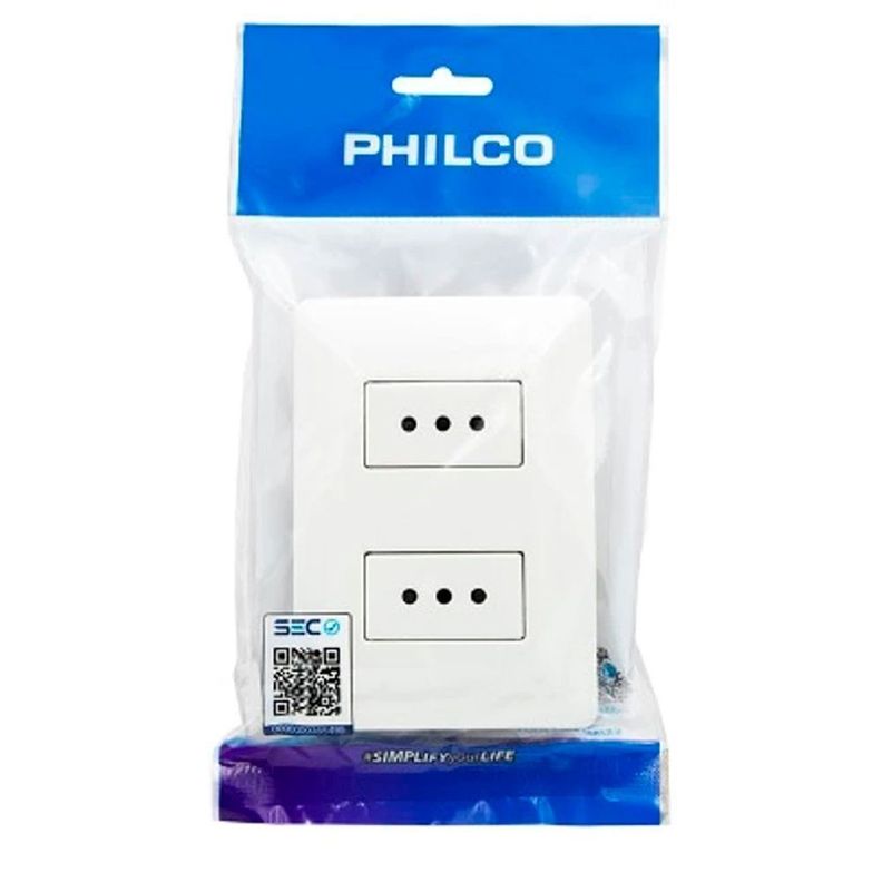 Enchufe Pared - Muro Doble 250v 10a Certificación Sec-1