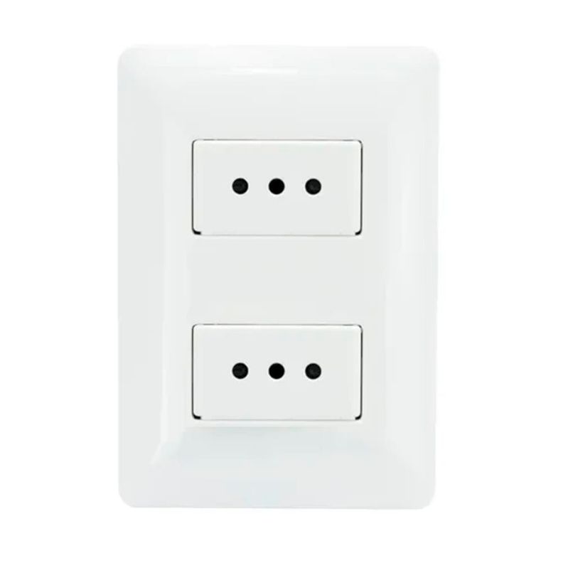 Enchufe Pared - Muro Doble 250v 10a Certificación Sec-0