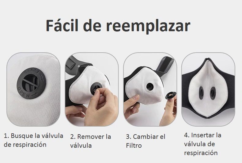 Filtro carbón activo KN95 de PM2.5 para mascara de protección-4