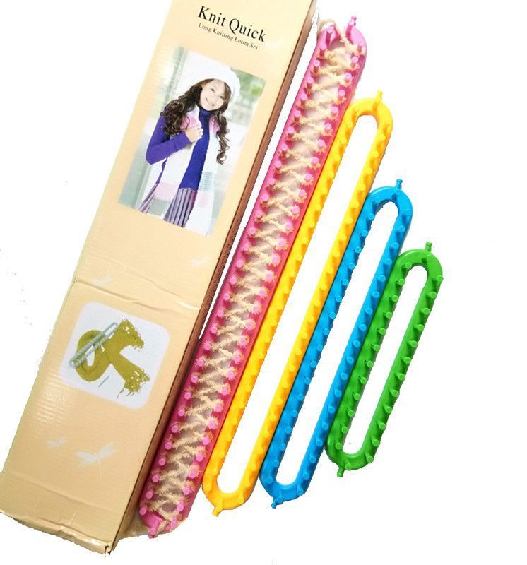 Set 4 Telares Rectangulares Con Ganchillo Y Aguja-0