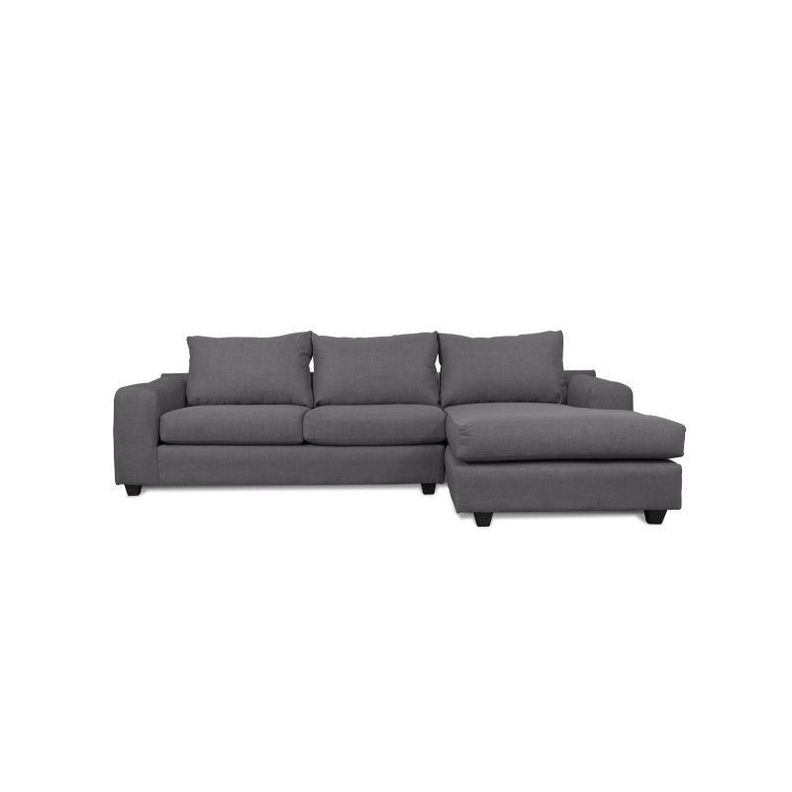 Seccional Kandra Chenille Tipo Lino Gris