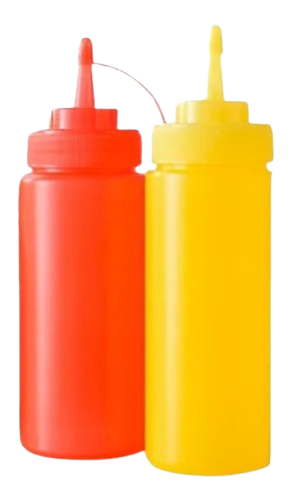 Set De 2 Pote De Salsas Dispensador Dispensadores Para Salsa-0