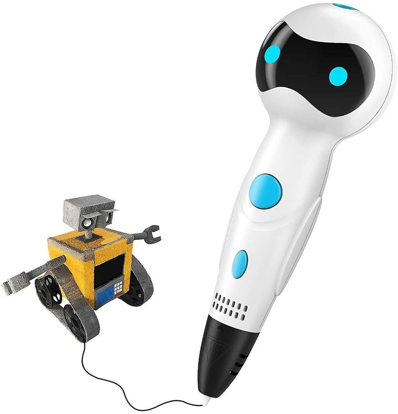 Lápiz de impresión 3D Robot SM-04 con 54 mts de Filamentos - blanco-1