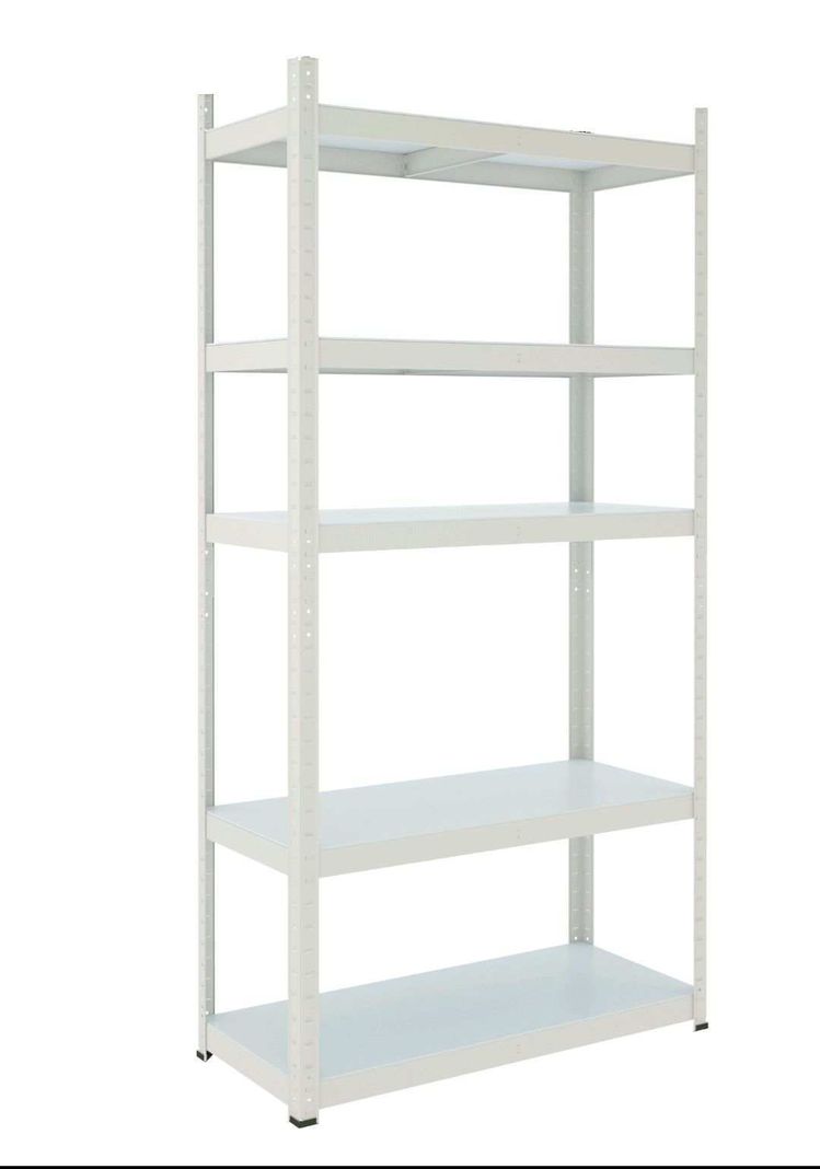 Estante Metálico 180x90x40 Blanco bandeja metálica-0