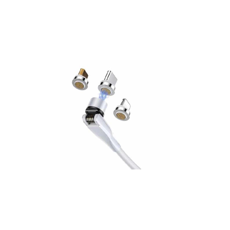 Cable USB Magnetico 3 Puntas Micro USB Lightning Tipo C Tecnolab-2