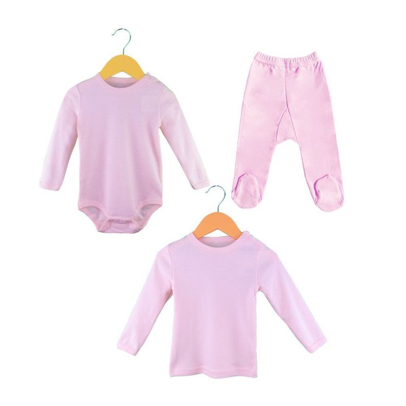Set de Ropa Interior Lisa Rosada-0