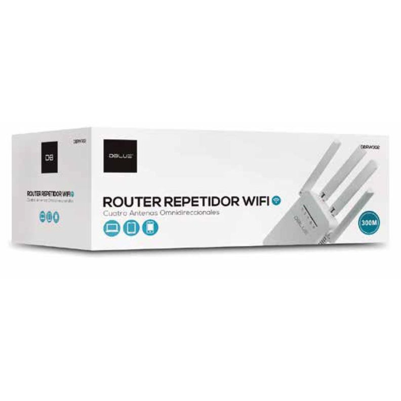 Router Repetidor Wifi 300 Mbps 4 Antenas Dblue-4