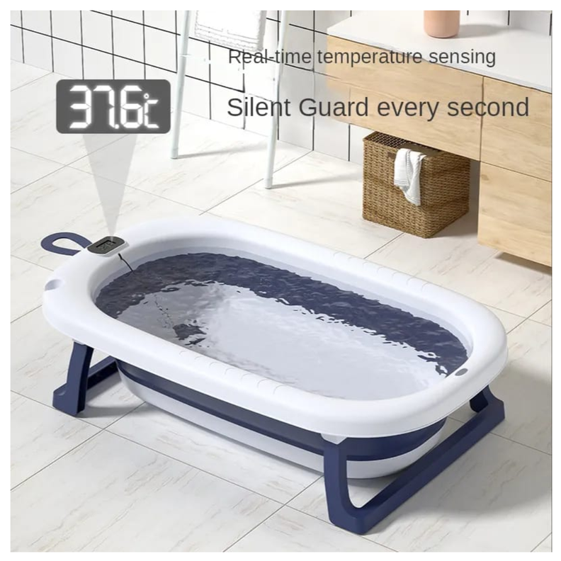 BAÑERA PLEGABLE CON TERMOMETRO PARA BEBE -1