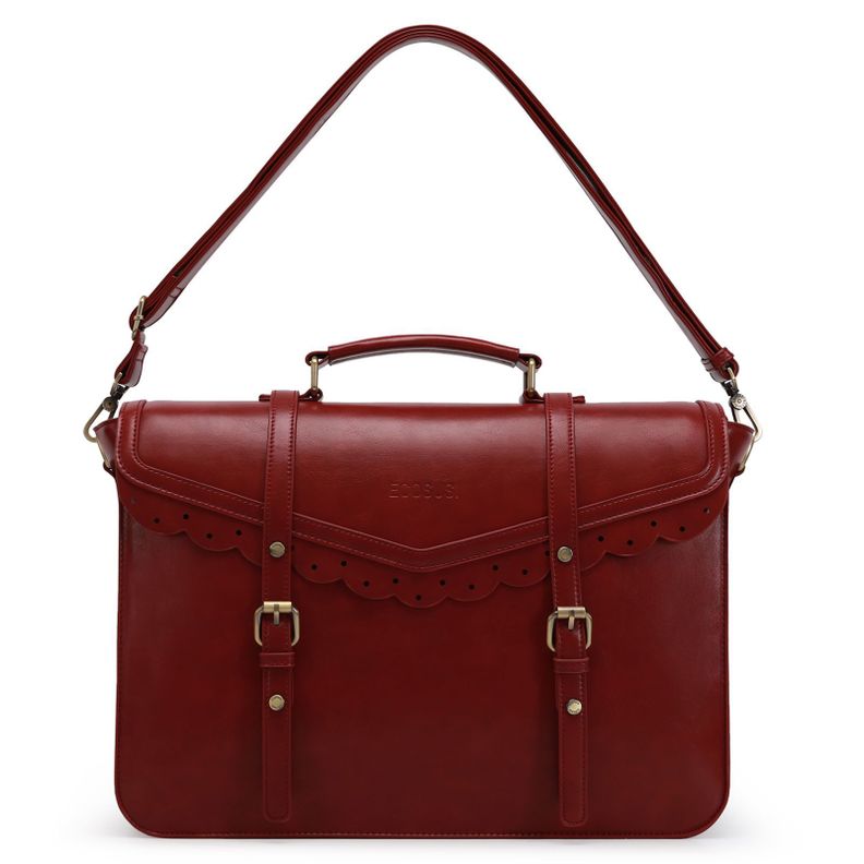 Ecosusi Maletín LOVE vintage para laptop 15,6'' - Vino Tinto-1