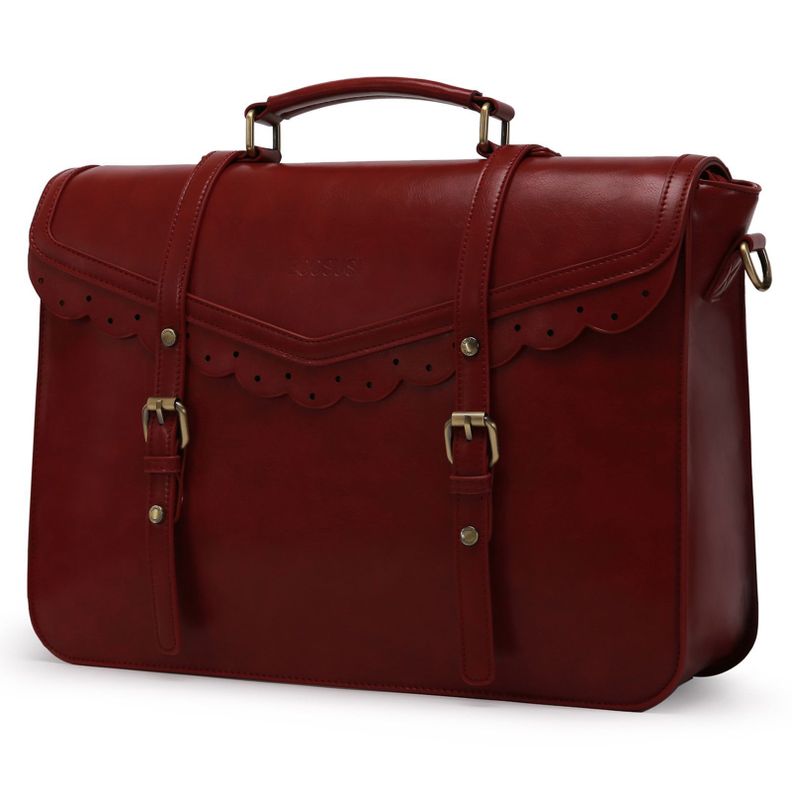 Ecosusi Maletín LOVE vintage para laptop 15,6'' - Vino Tinto-0