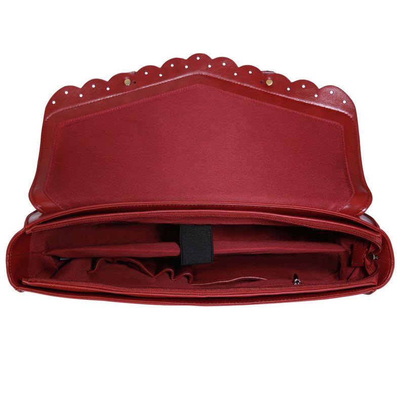 Ecosusi Maletín LOVE vintage para laptop 15,6'' - Vino Tinto-4