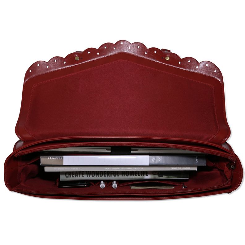 Ecosusi Maletín LOVE vintage para laptop 15,6'' - Vino Tinto-5