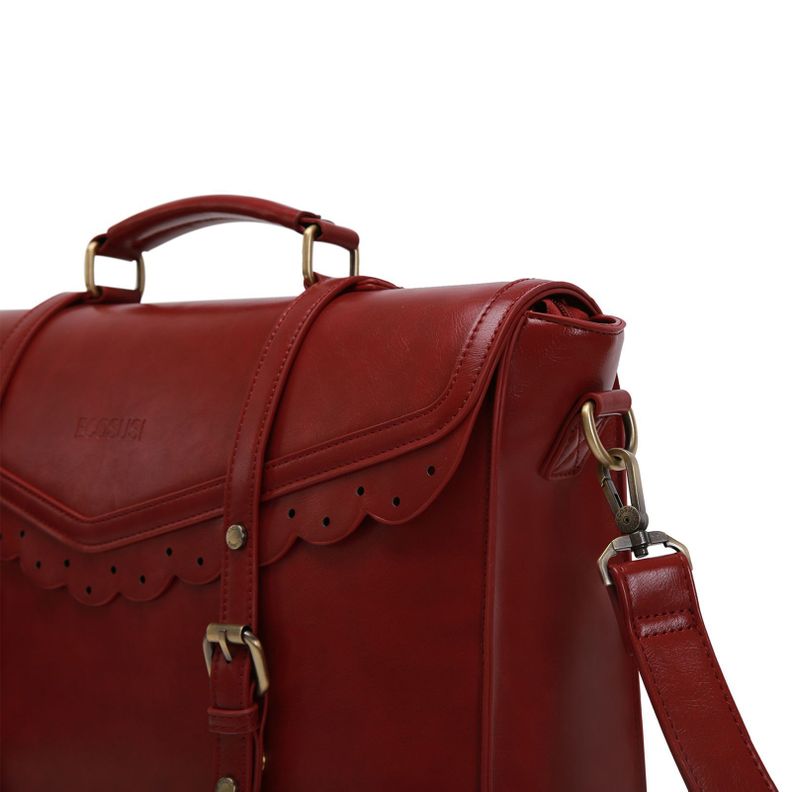 Ecosusi Maletín LOVE vintage para laptop 15,6'' - Vino Tinto-2