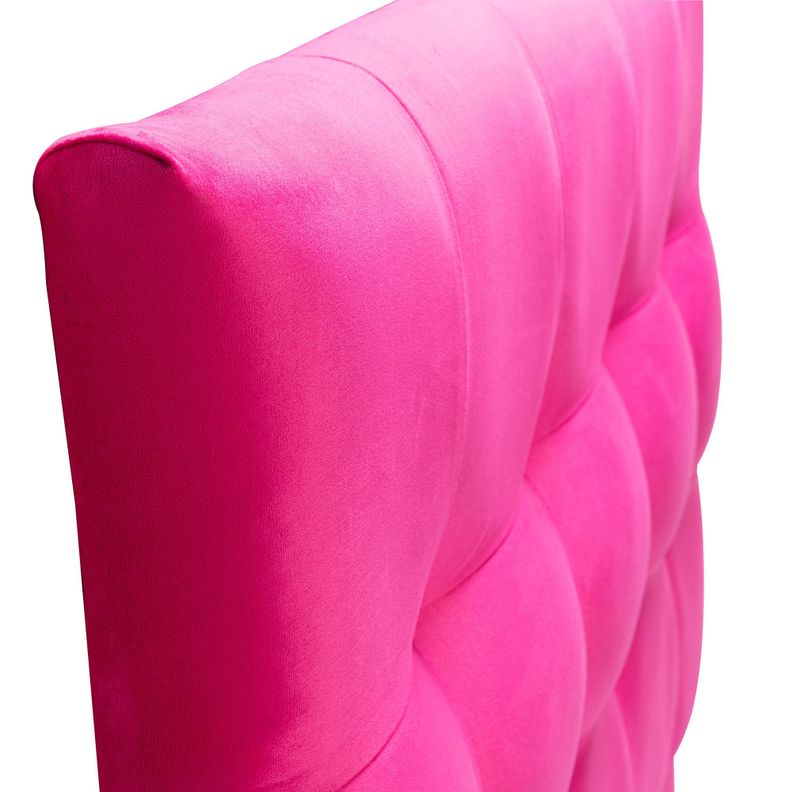 Respaldo Sevilla Con Patas Felpa 1,5 Plazas Fucsia-1