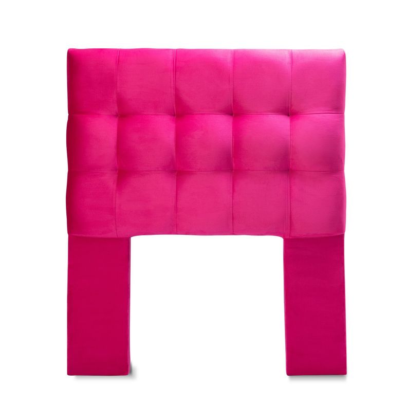 Respaldo Sevilla Con Patas Felpa 1,5 Plazas Fucsia-0