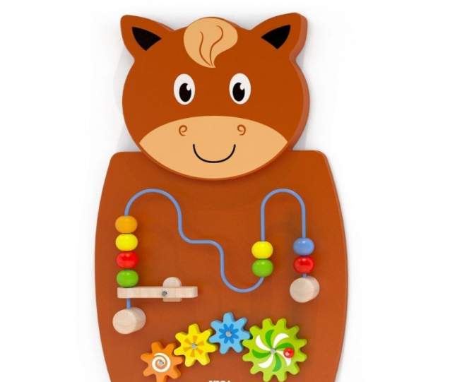 Juego Pared Madera Diseno Caballo Cafe