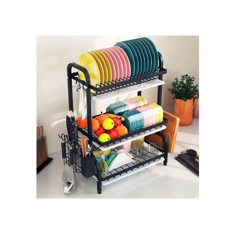 Secaplatos De 3 Niveles Con Bandeja De Goteo - PuntoStore-1